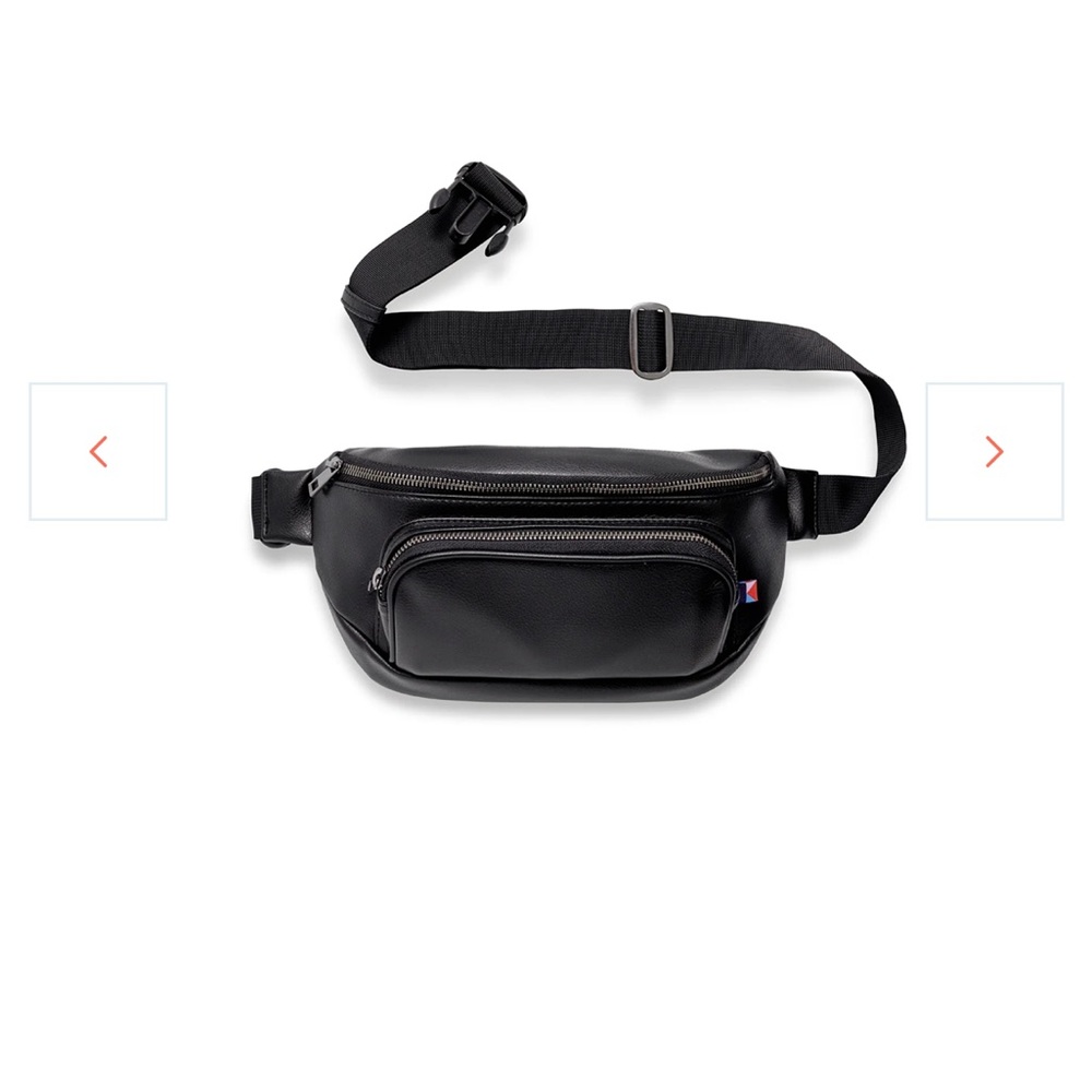 Kibou Vegan Leather Diaper Bag - Black